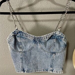 Forever 21 Denim Crop Top